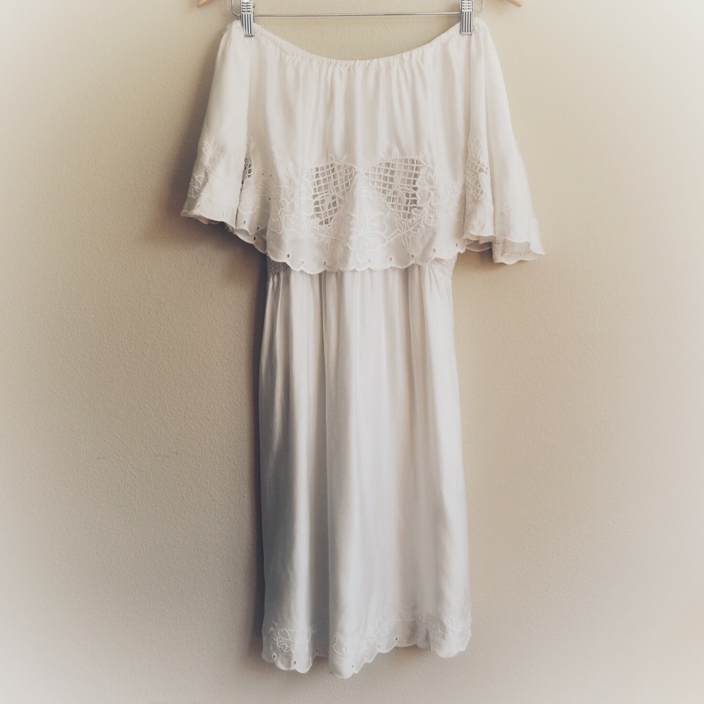 NEW Free People Off-the-shoulder White Dress